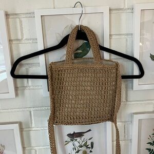 Madewell Tan Crochet Crossbody Bag